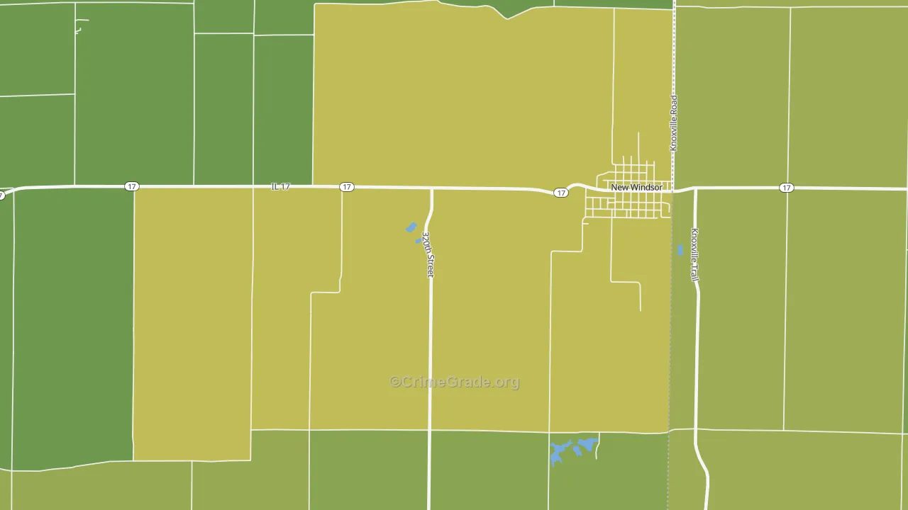 Windsor Mercer County, IL Map of Vandalism Rates
