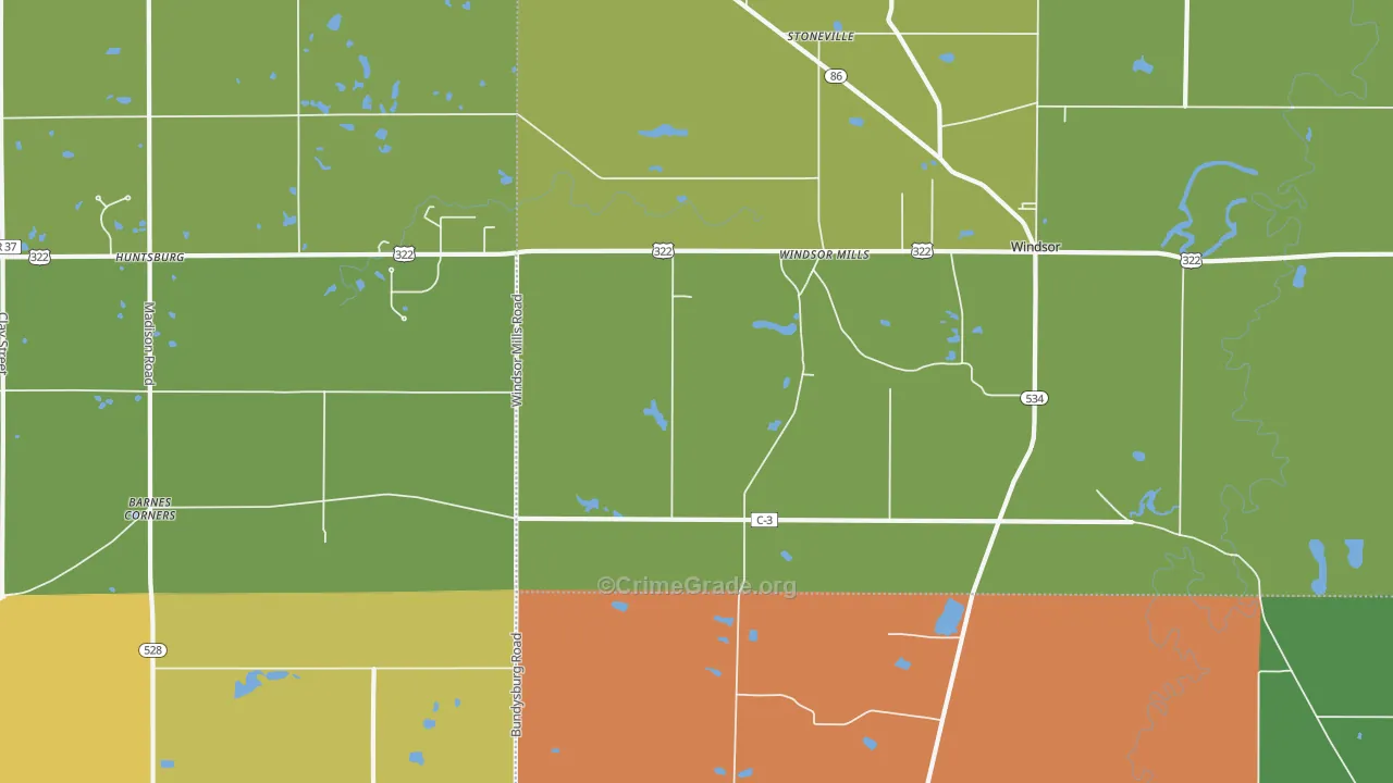 Windsor Mills, OH Map of Vandalism Rates
