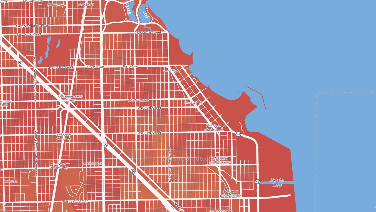Windsor Park, Chicago, IL Map of Vandalism Rates
