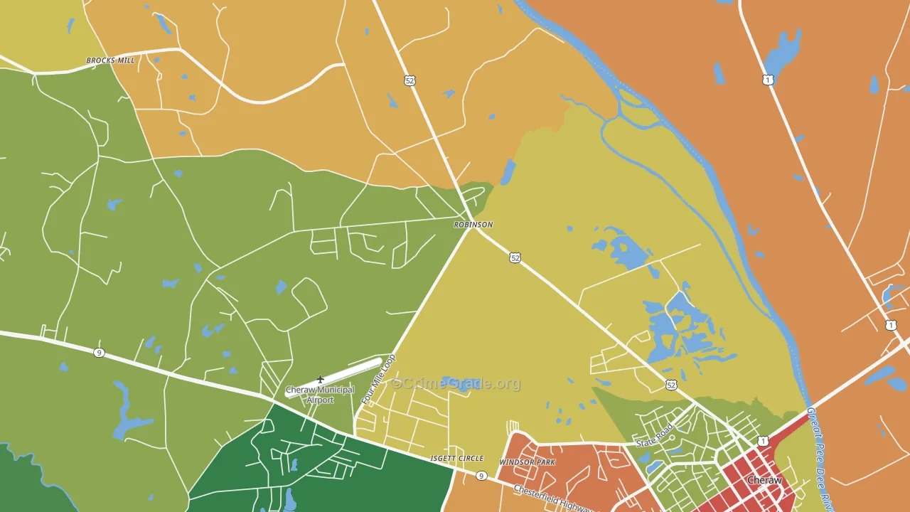 Windsor Park, SC Map of Vandalism Rates