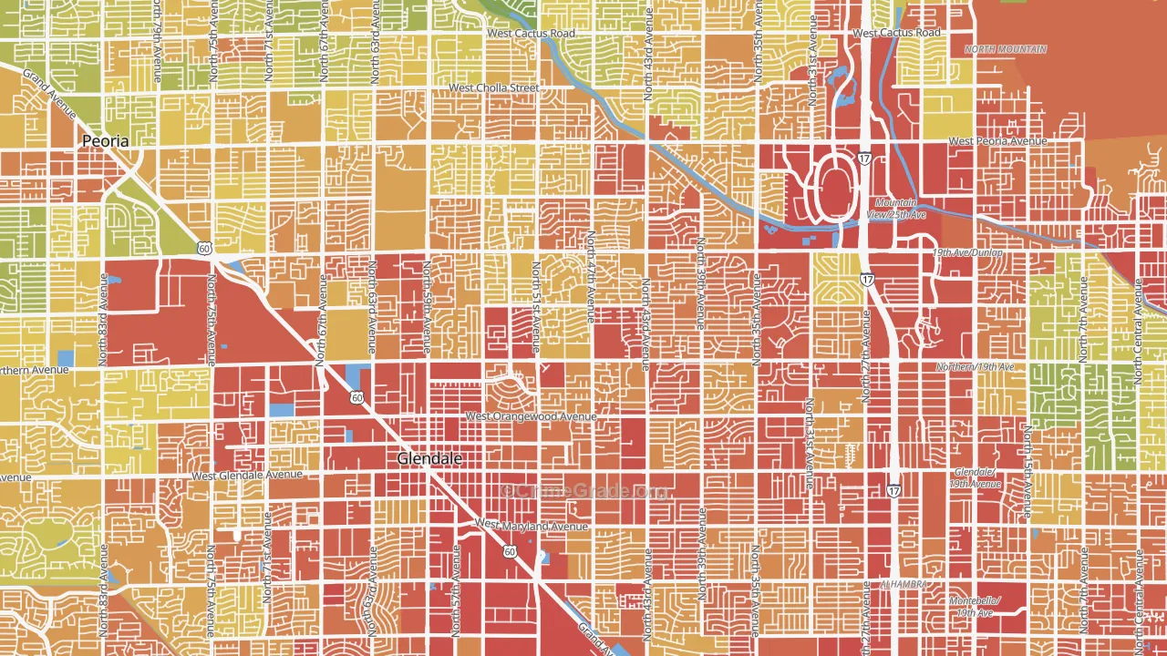 Windsor Square, Glendale, AZ Map of Vandalism Rates