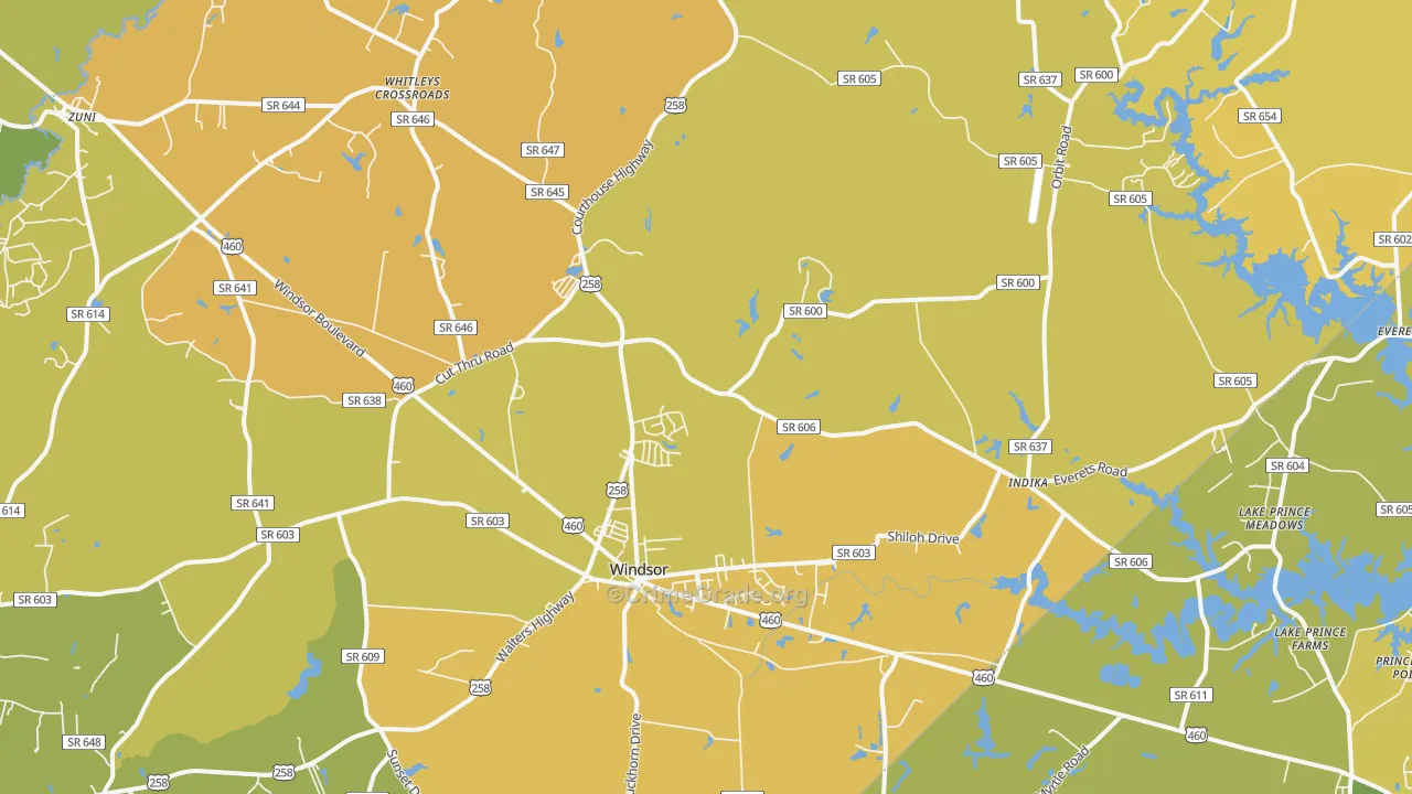 Windsor, VA Map of Vandalism Rates