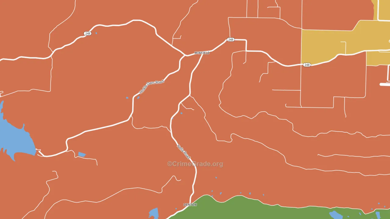 Winfield, AR Map of Vandalism Rates