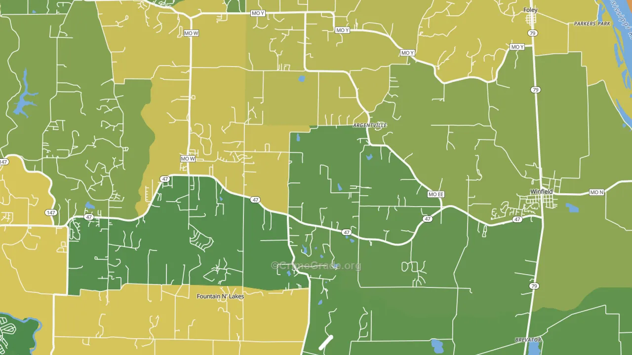 Winfield, MO Map of Vandalism Rates