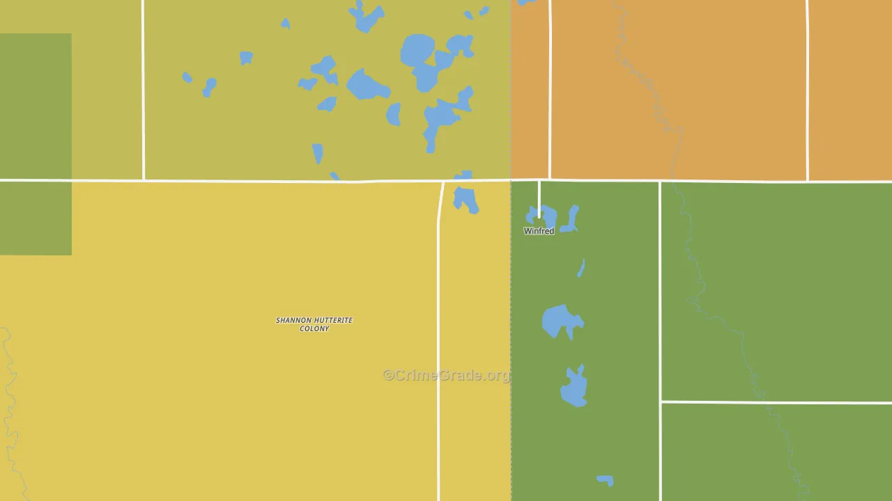 Winfred, SD Map of Vandalism Rates
