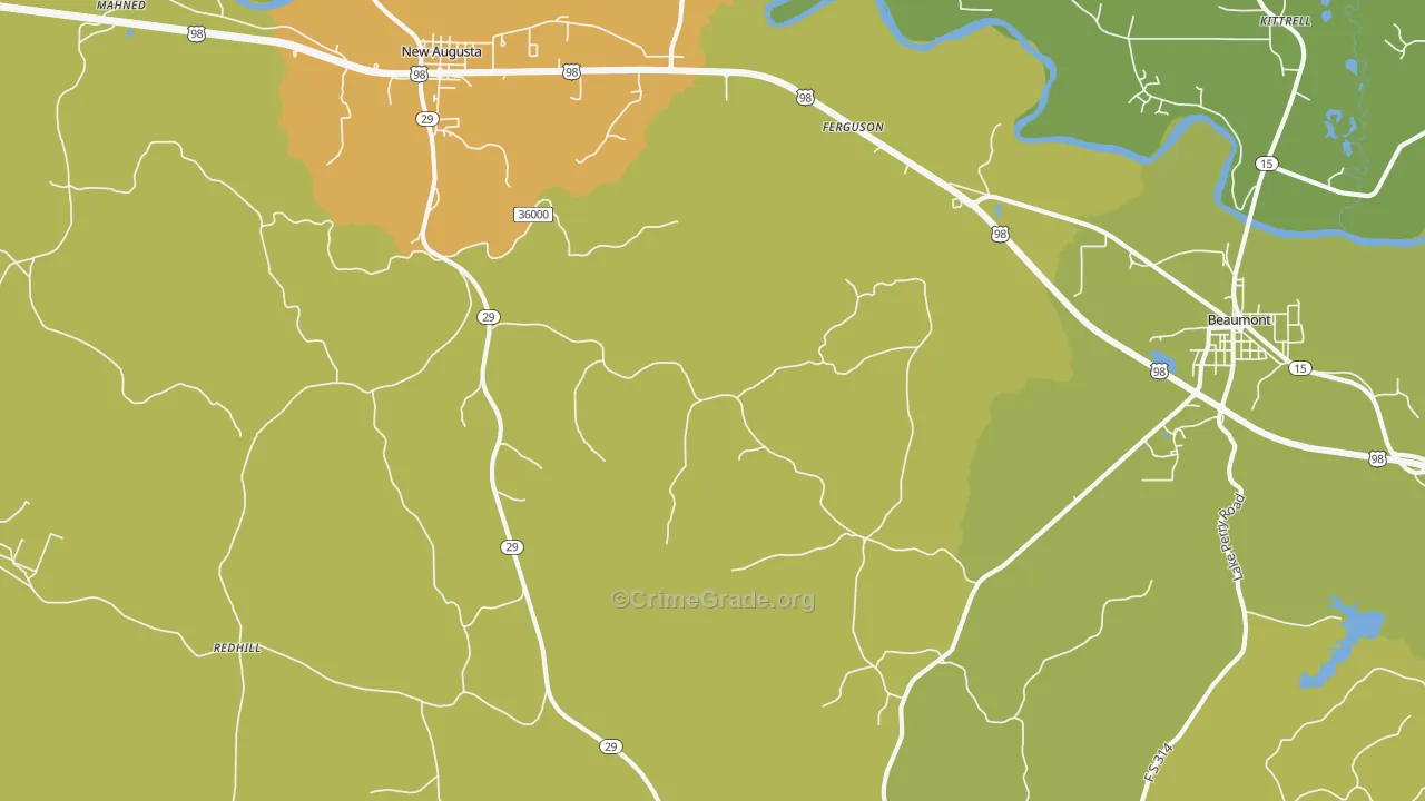 Wingate, MS Map of Vandalism Rates