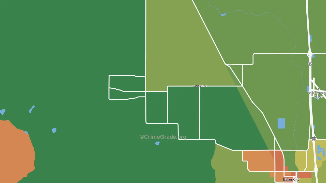 Wingville, OR Map of Vandalism Rates