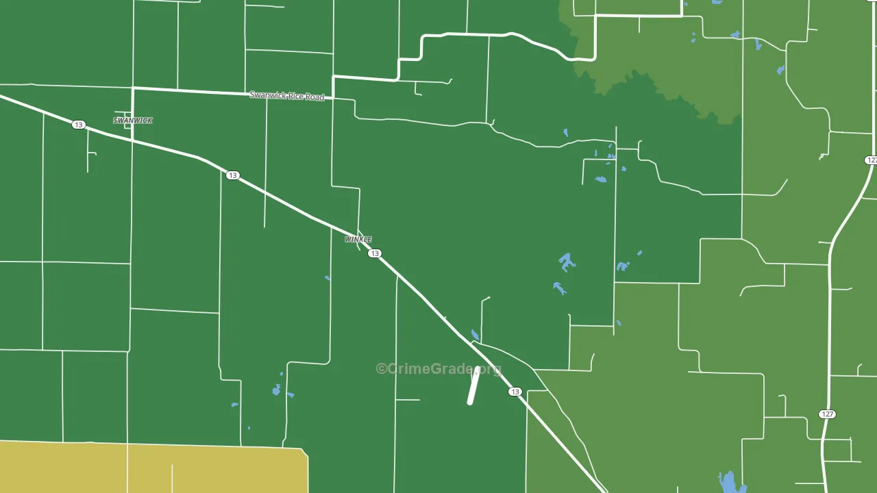 Winkle, IL Map of Vandalism Rates