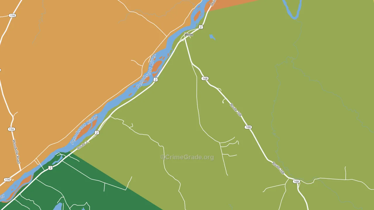 Winn, ME Map of Vandalism Rates
