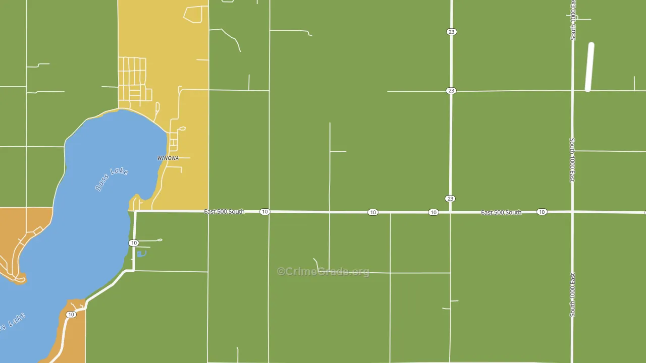 Winona, IN Map of Vandalism Rates