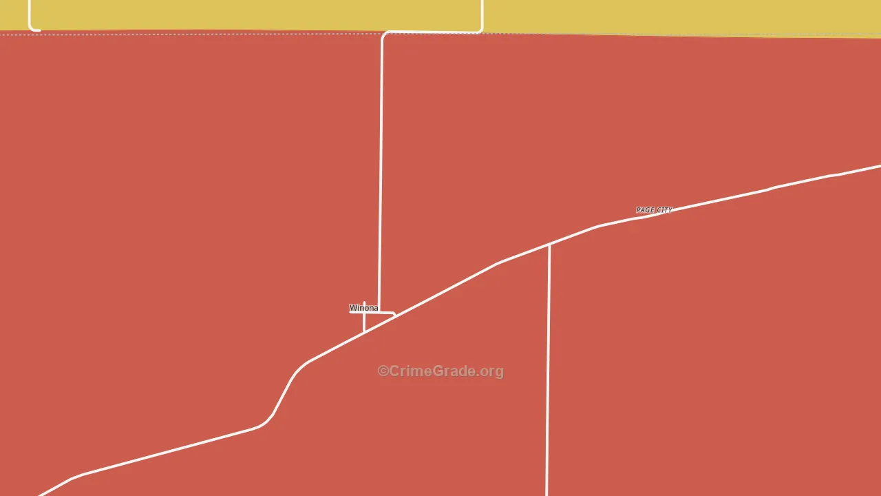 Winona, KS Map of Vandalism Rates