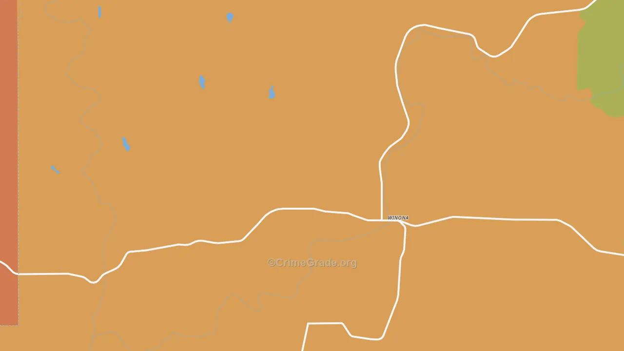 Winona, WA Map of Vandalism Rates