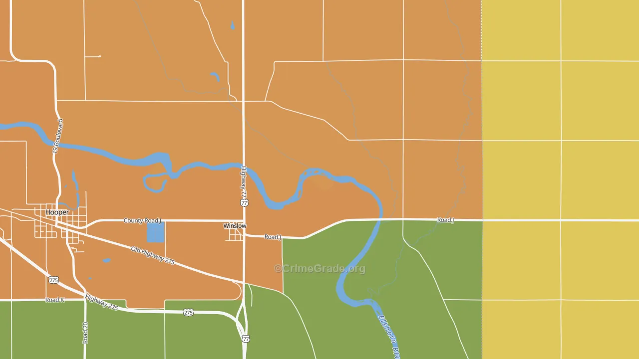 Winslow, NE Map of Vandalism Rates