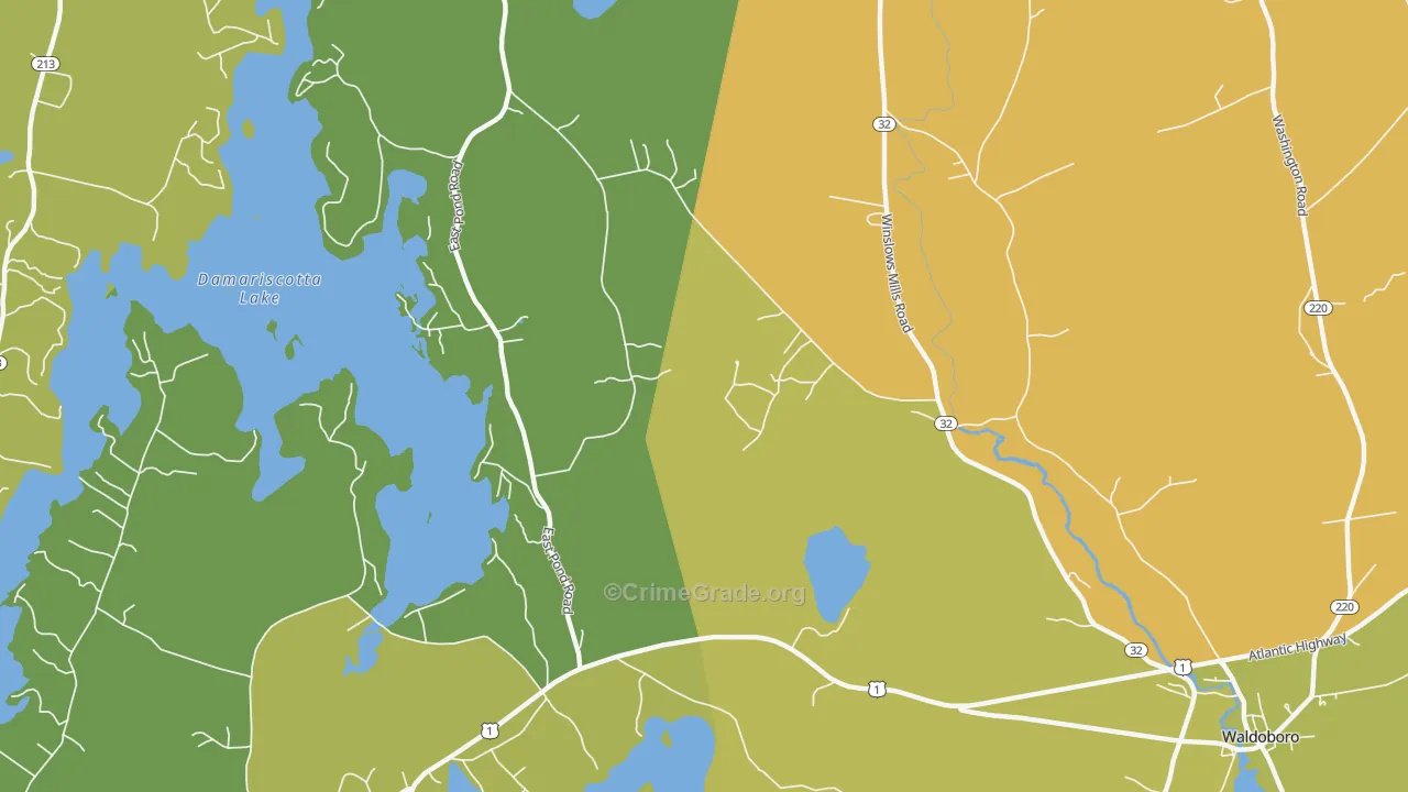 Winslows Mills, ME Map of Vandalism Rates