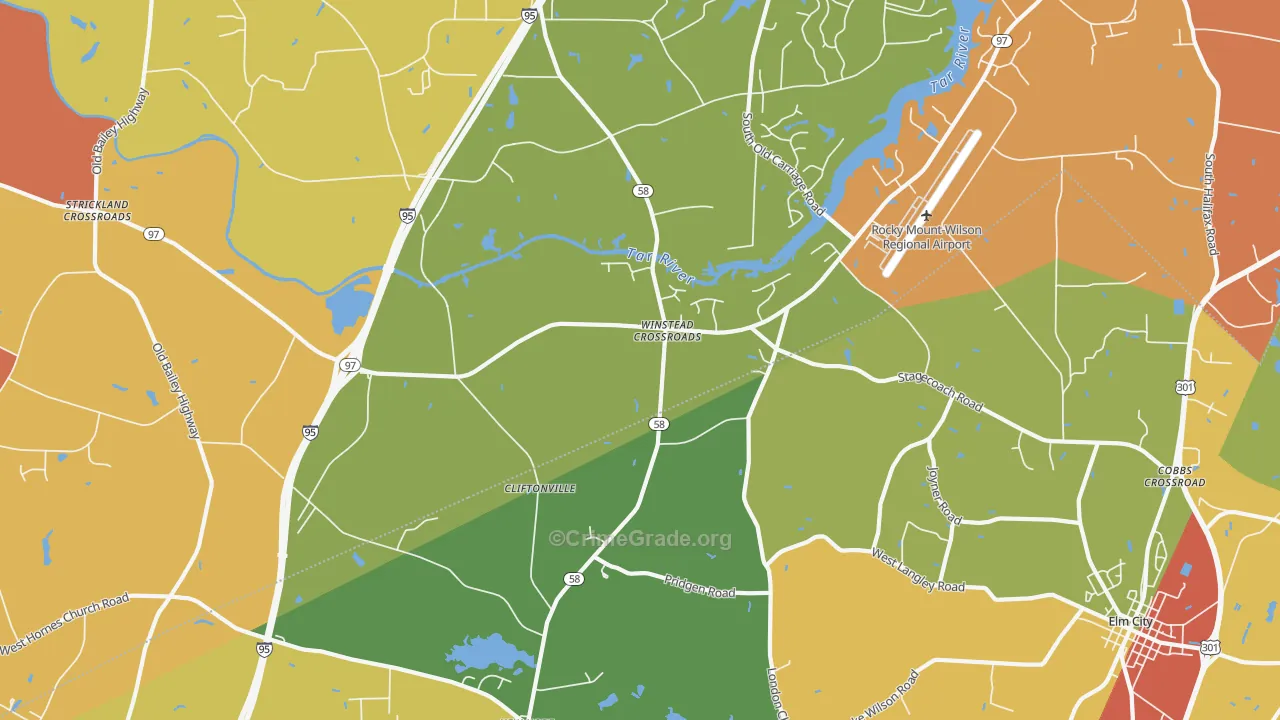 Winstead Crossroads, NC Map of Vandalism Rates