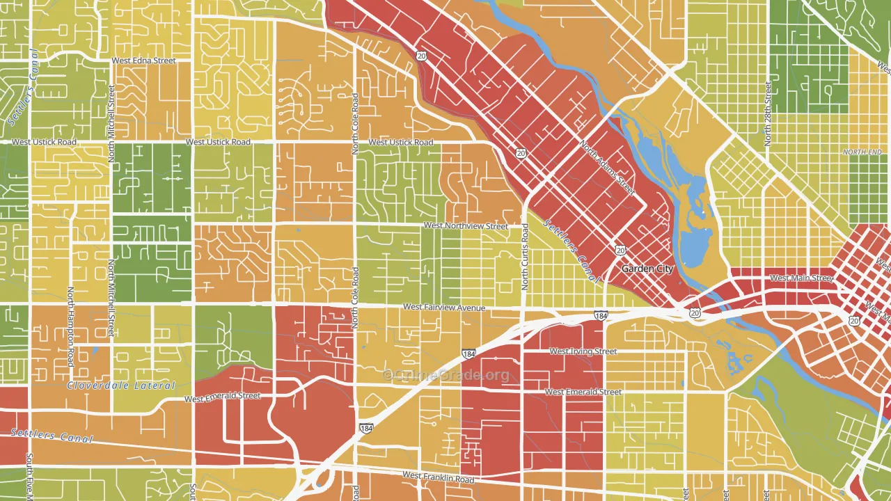 Winstead Park, Boise, ID Map of Vandalism Rates
