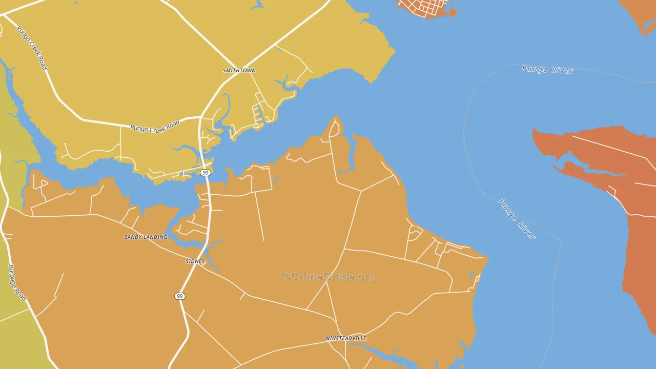 Winsteadville, NC Map of Vandalism Rates