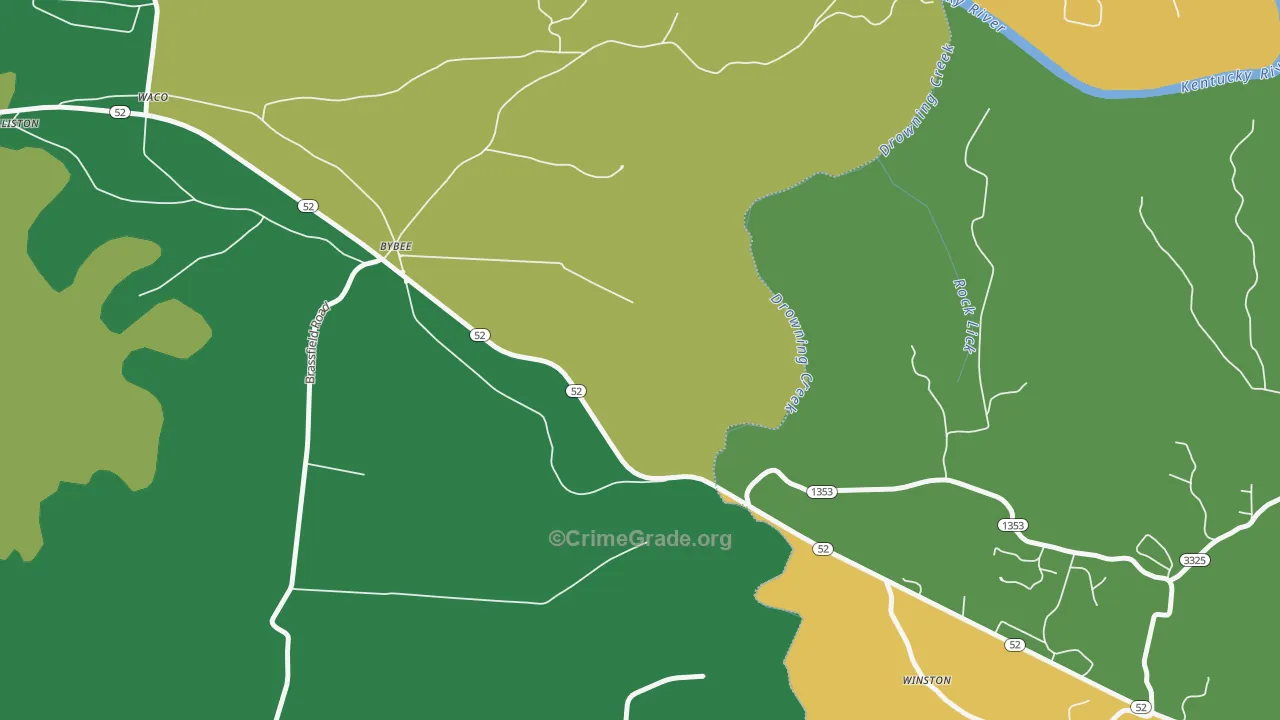 Winston, KY Map of Vandalism Rates