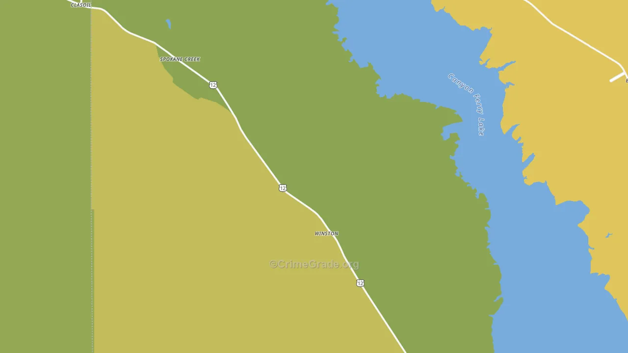Winston, MT Map of Vandalism Rates