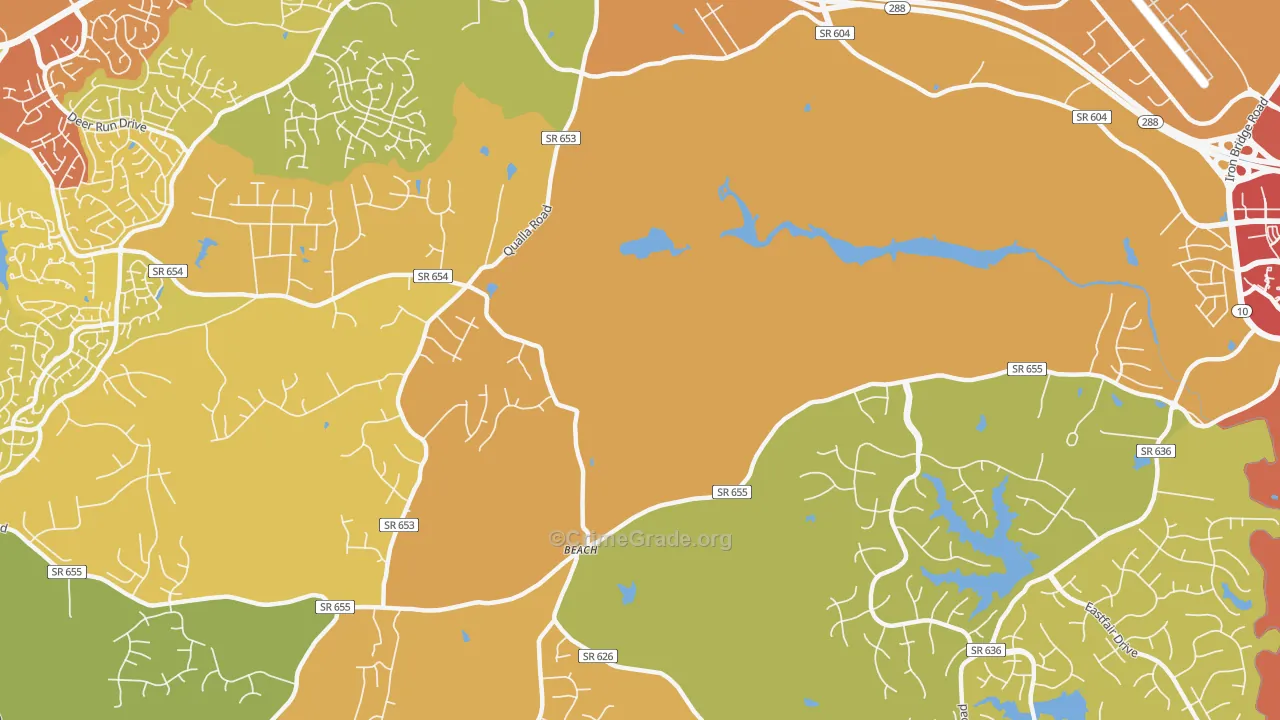 Winterpock, VA Map of Vandalism Rates