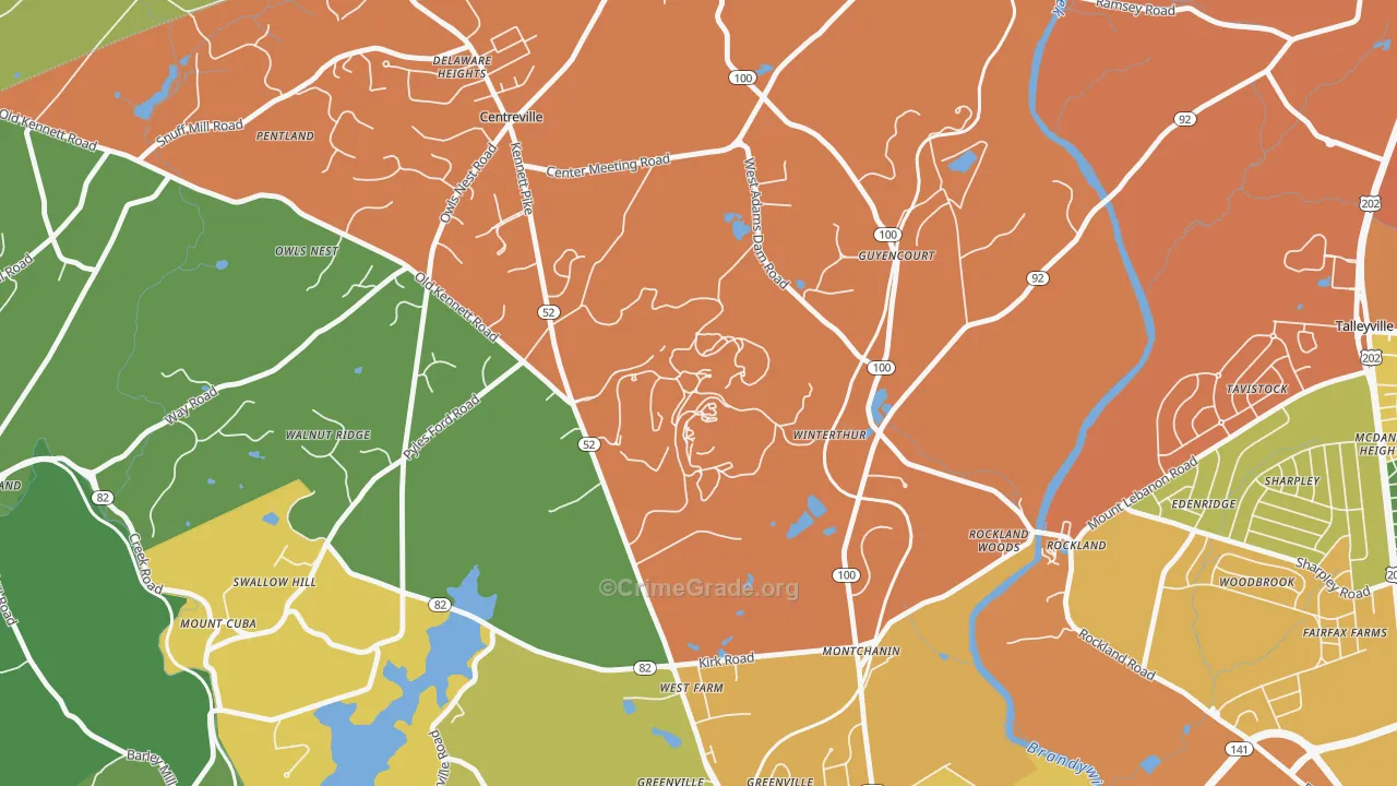 Winterthur, DE Map of Vandalism Rates