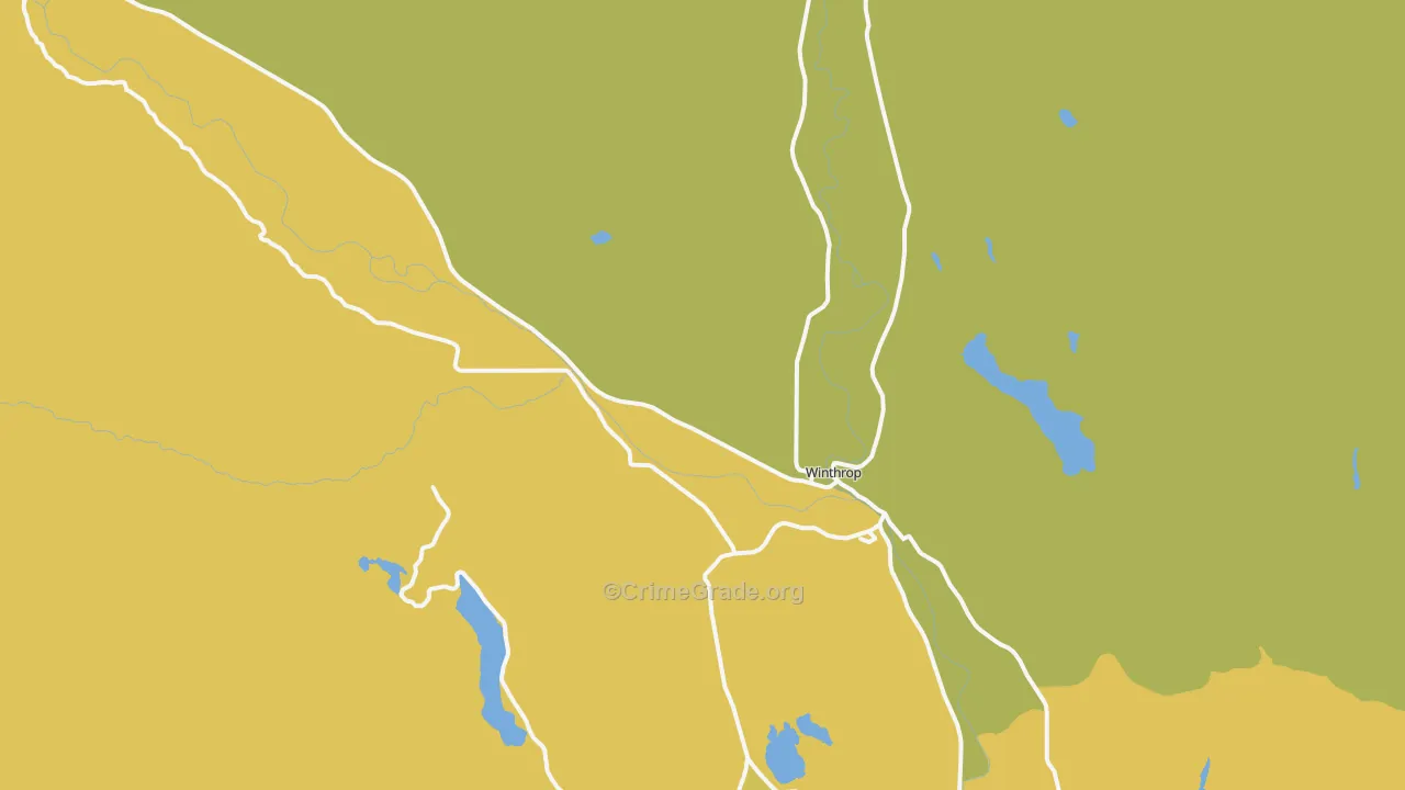 Winthrop, WA Map of Vandalism Rates