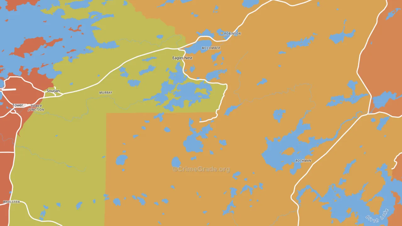 Winton, MN Map of Vandalism Rates
