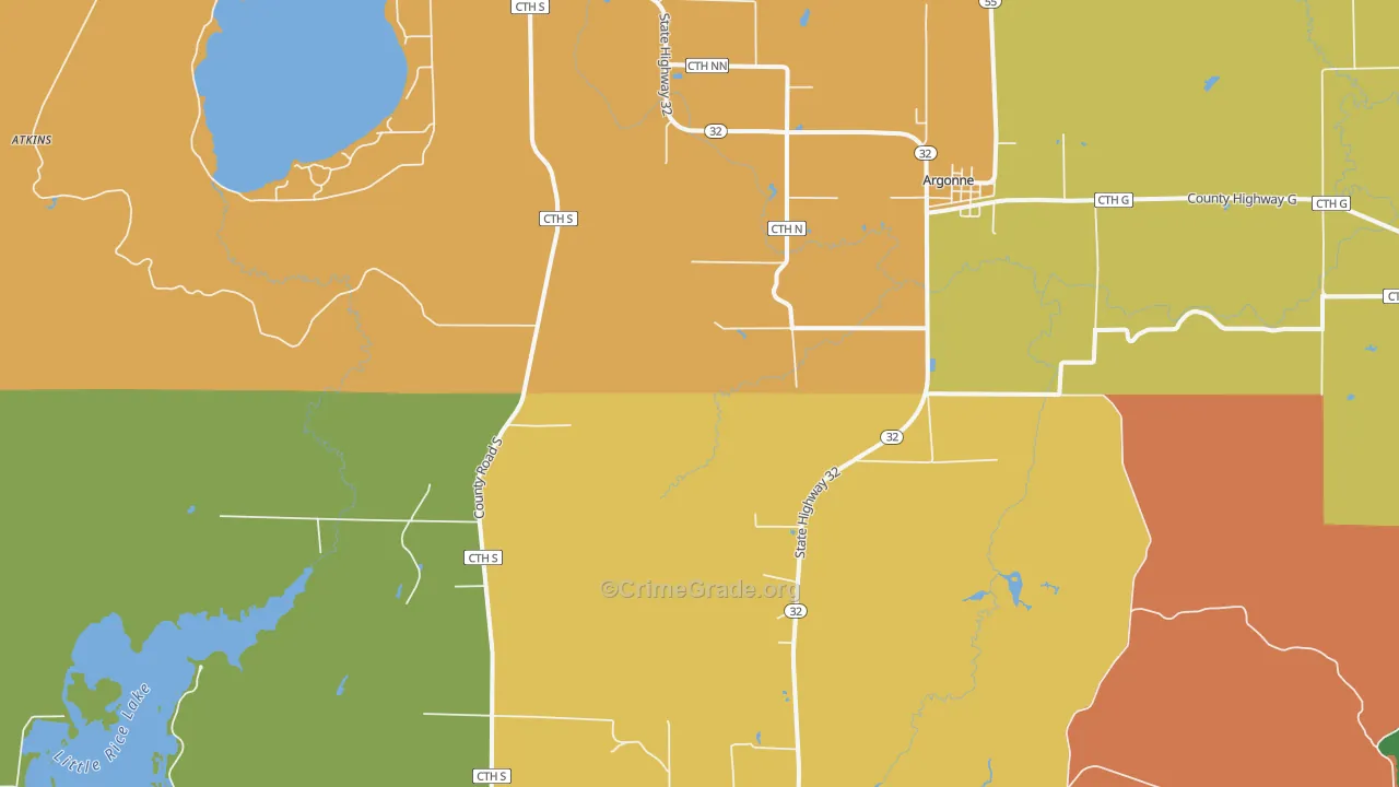 Wisconsin Junction, WI Map of Vandalism Rates