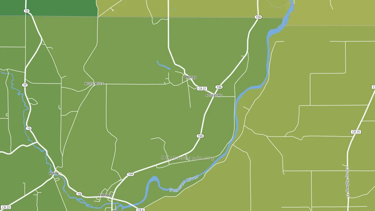 Wiscoy, NY Map of Vandalism Rates