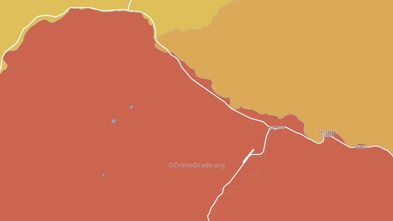 Wise River, MT Map of Vandalism Rates
