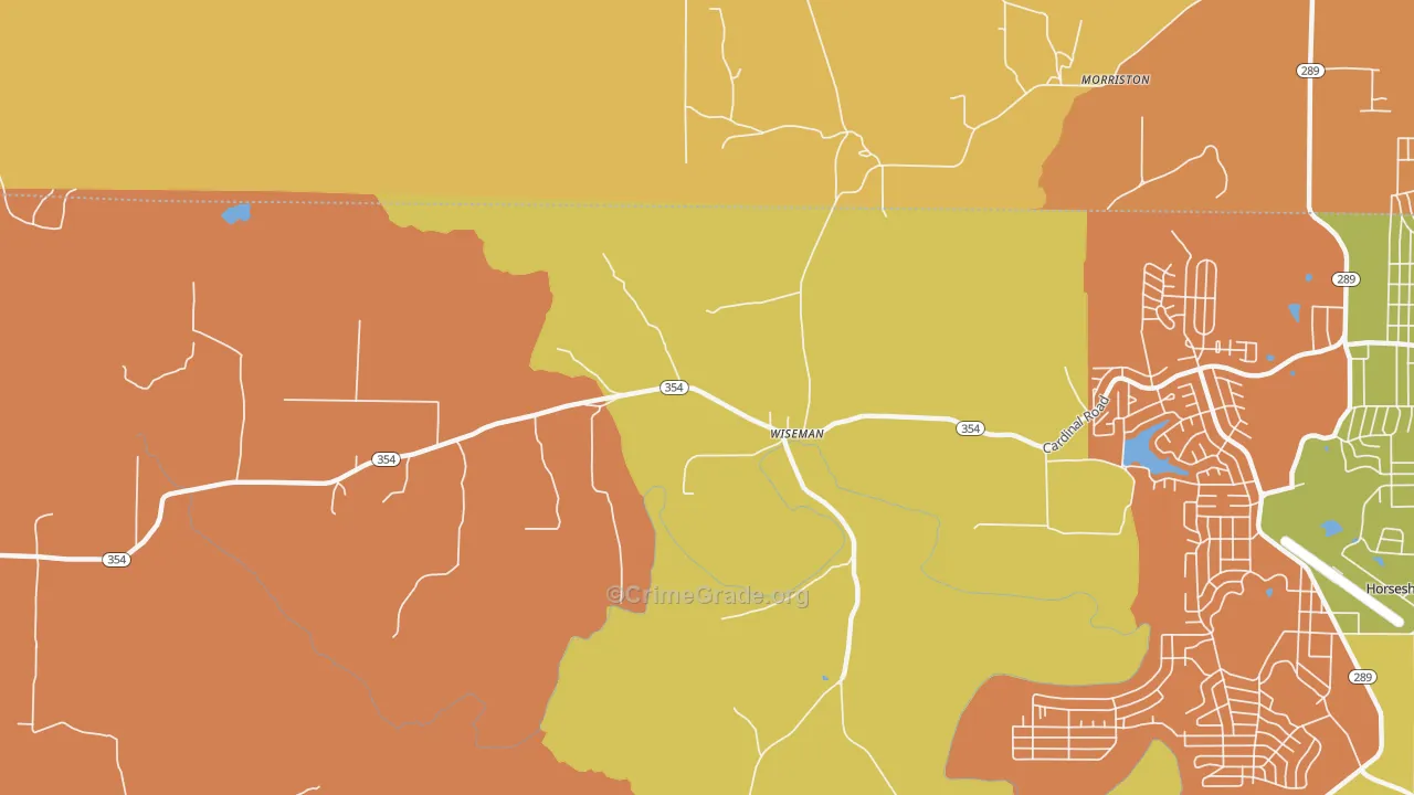 Wiseman, AR Map of Vandalism Rates