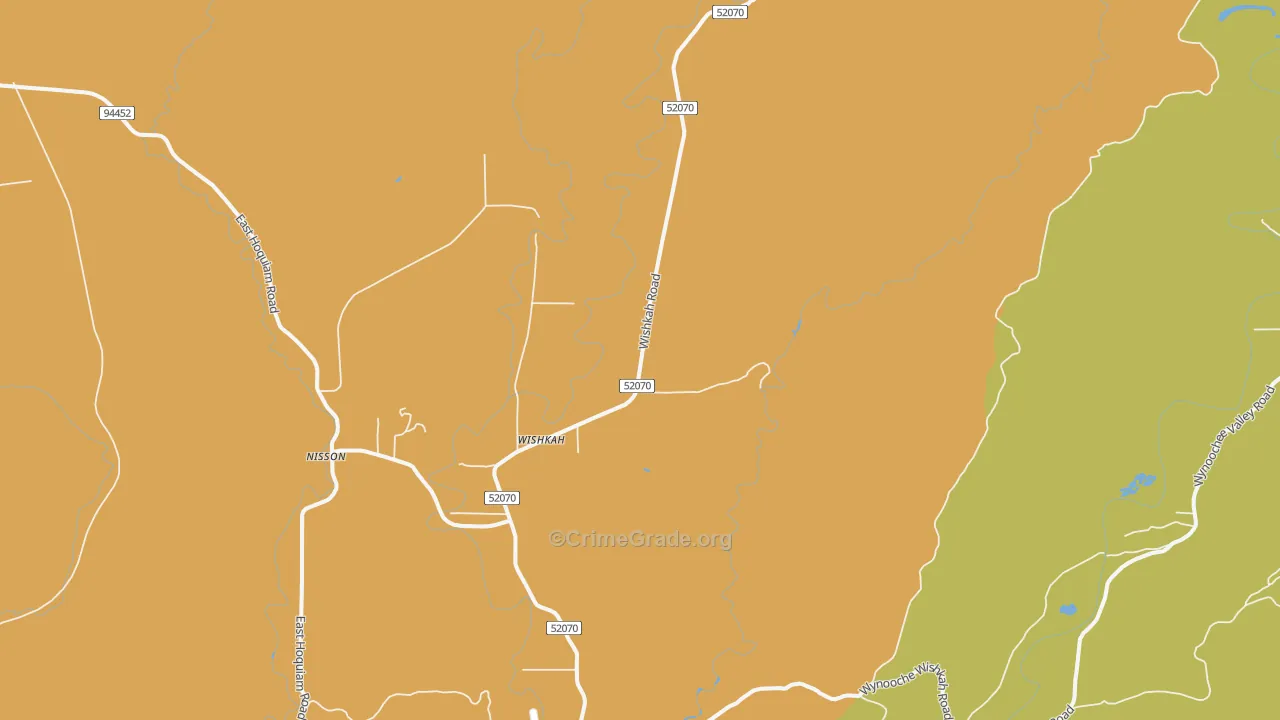 Wishkah, WA Map of Vandalism Rates