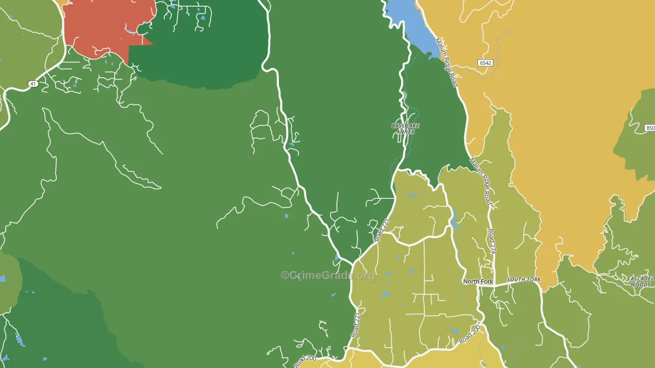 Wishon, CA Map of Vandalism Rates