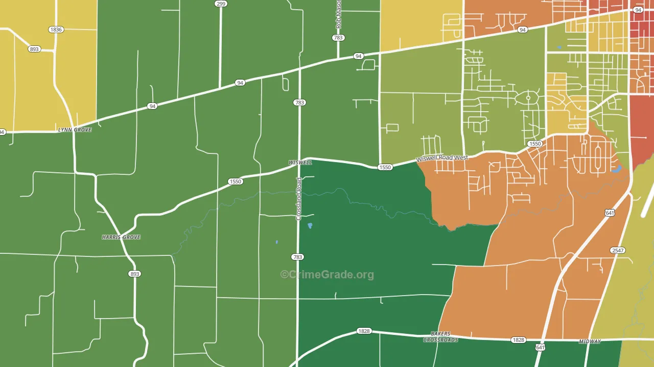 Wiswell, KY Map of Vandalism Rates