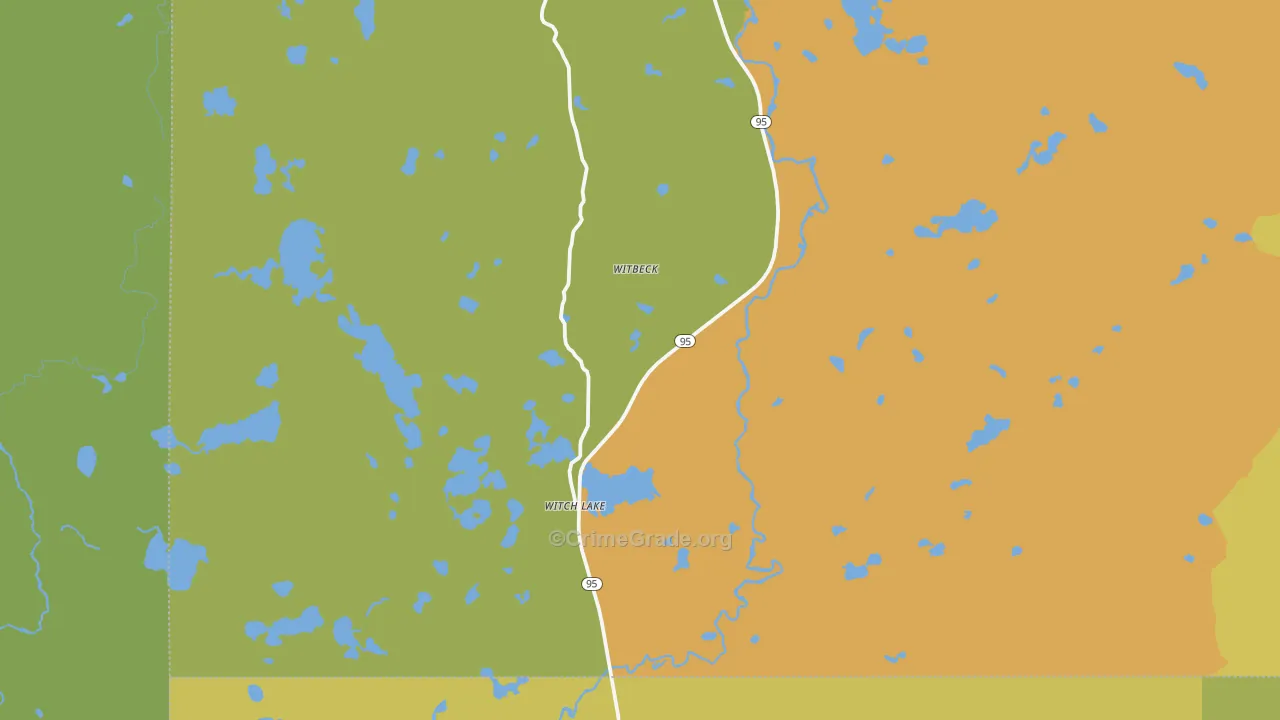Witch Lake, MI Map of Vandalism Rates