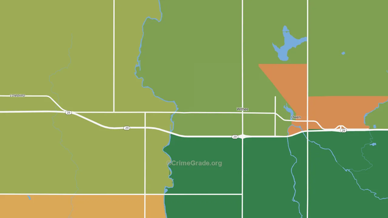 Withee, WI Map of Vandalism Rates