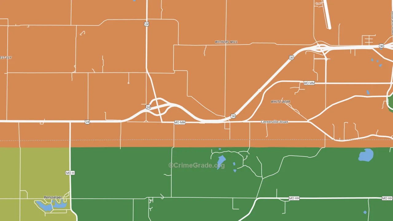 Withers Mill, MO Map of Vandalism Rates