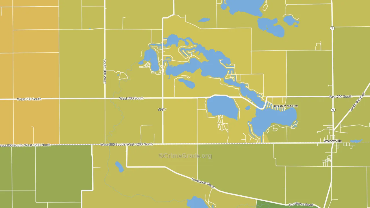 Witmer Manor, IN Map of Vandalism Rates