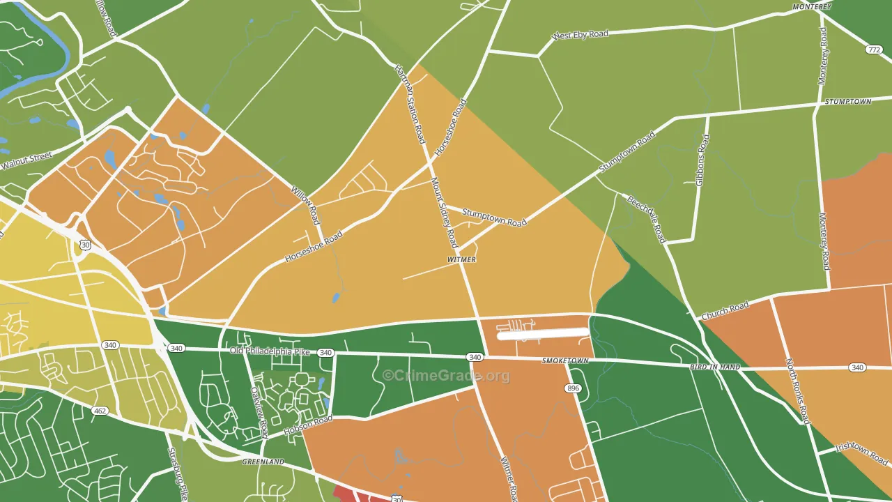 Witmer, PA Map of Vandalism Rates