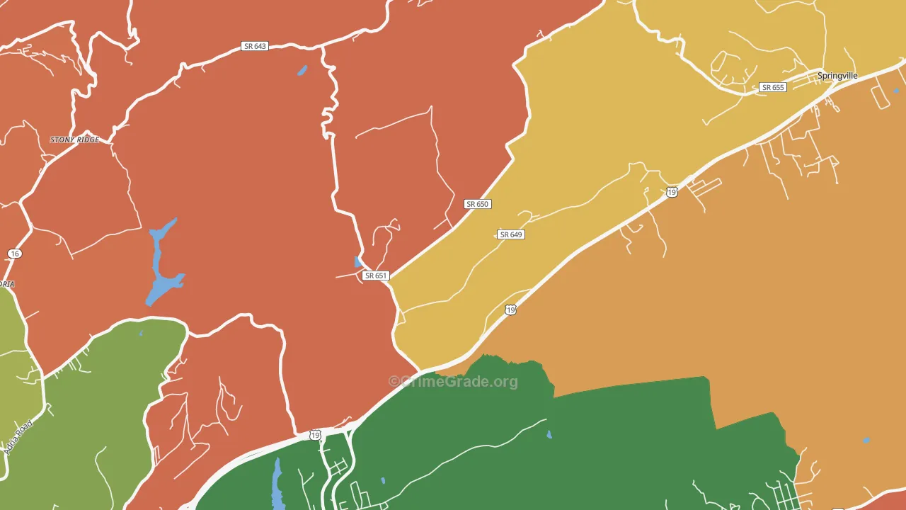 Wittens Mills, VA Map of Vandalism Rates
