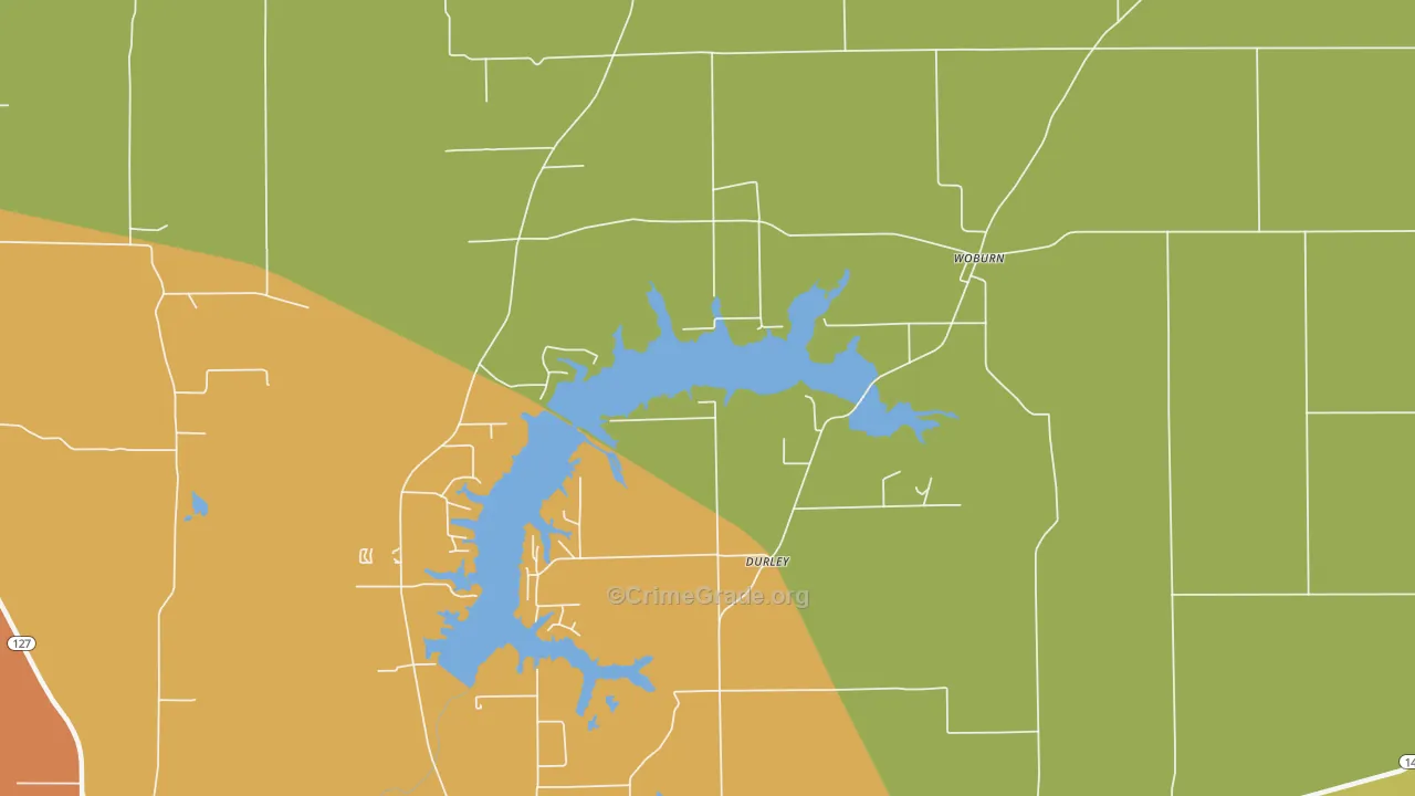 Woburn, IL Map of Vandalism Rates