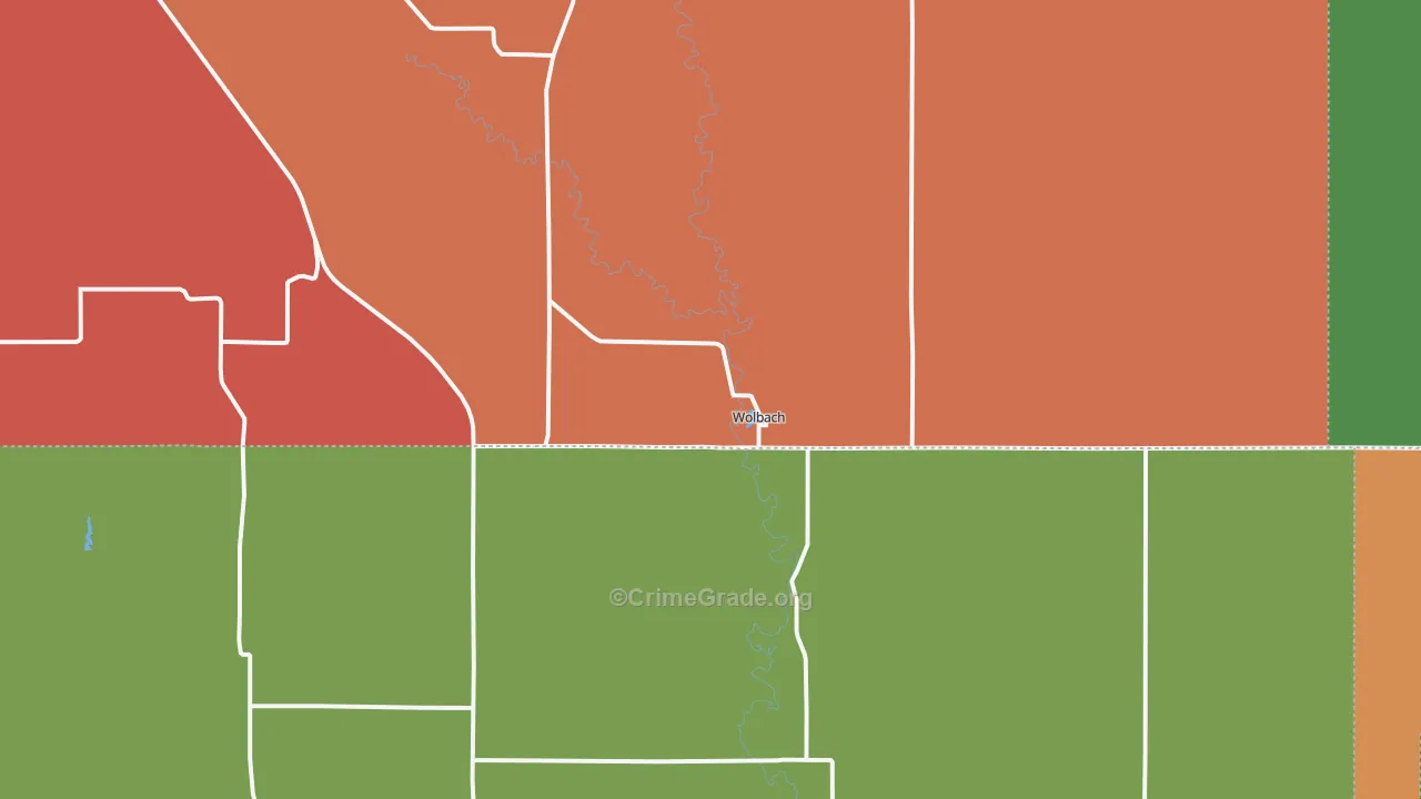 Wolbach, NE Map of Vandalism Rates