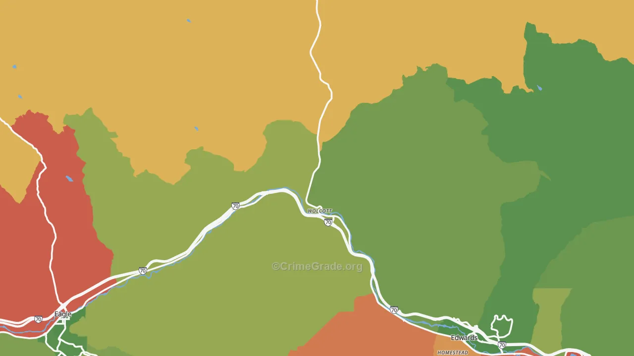 Wolcott, CO Map of Vandalism Rates