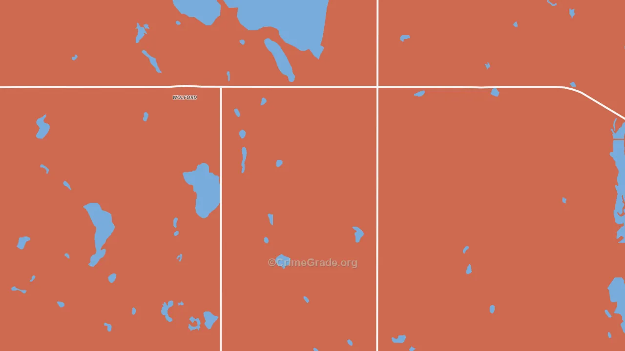 Wolford, ND Map of Vandalism Rates