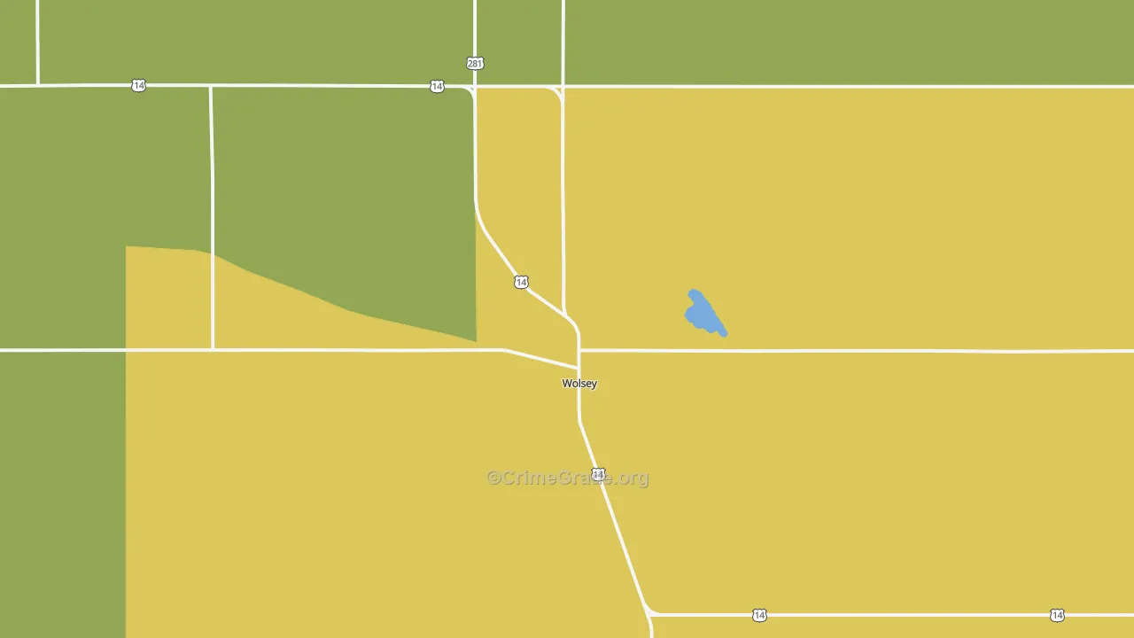 Wolsey, SD Map of Vandalism Rates