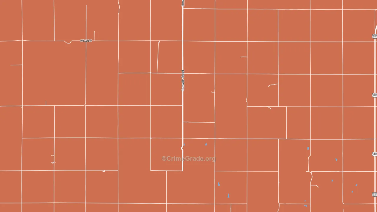 Womer, KS Map of Vandalism Rates