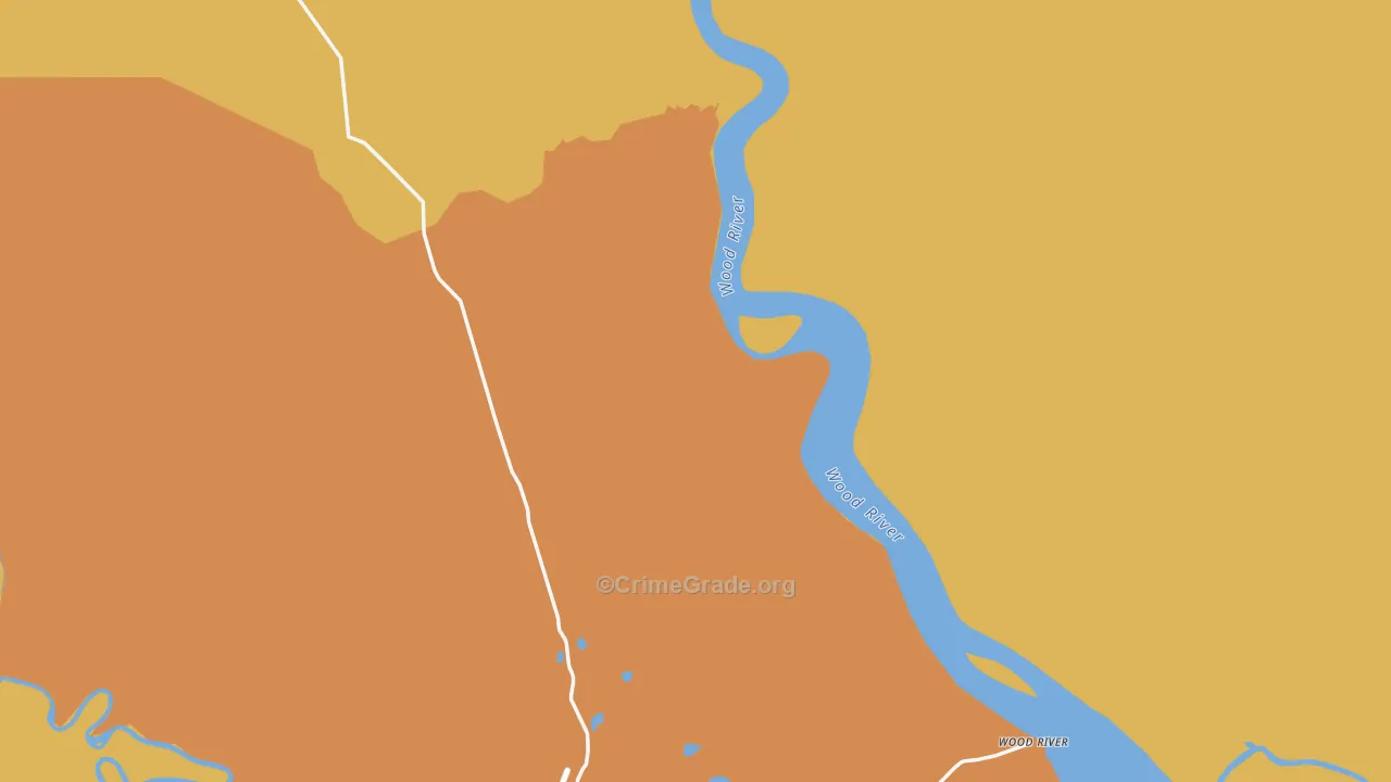 Wood River, AK Map of Vandalism Rates