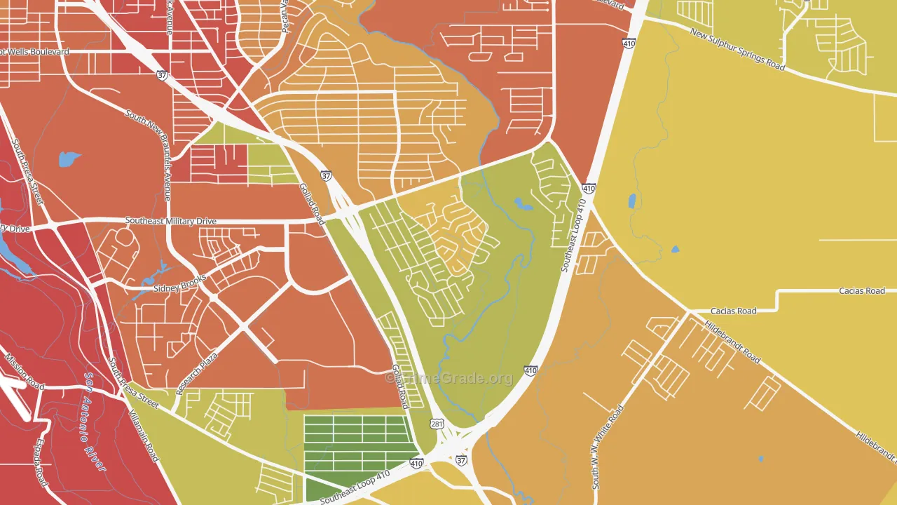 Woodbridge at Monte Viejo, San Antonio, TX Map of Vandalism Rates