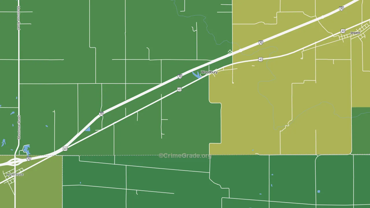 Woodbury, IL Map of Vandalism Rates