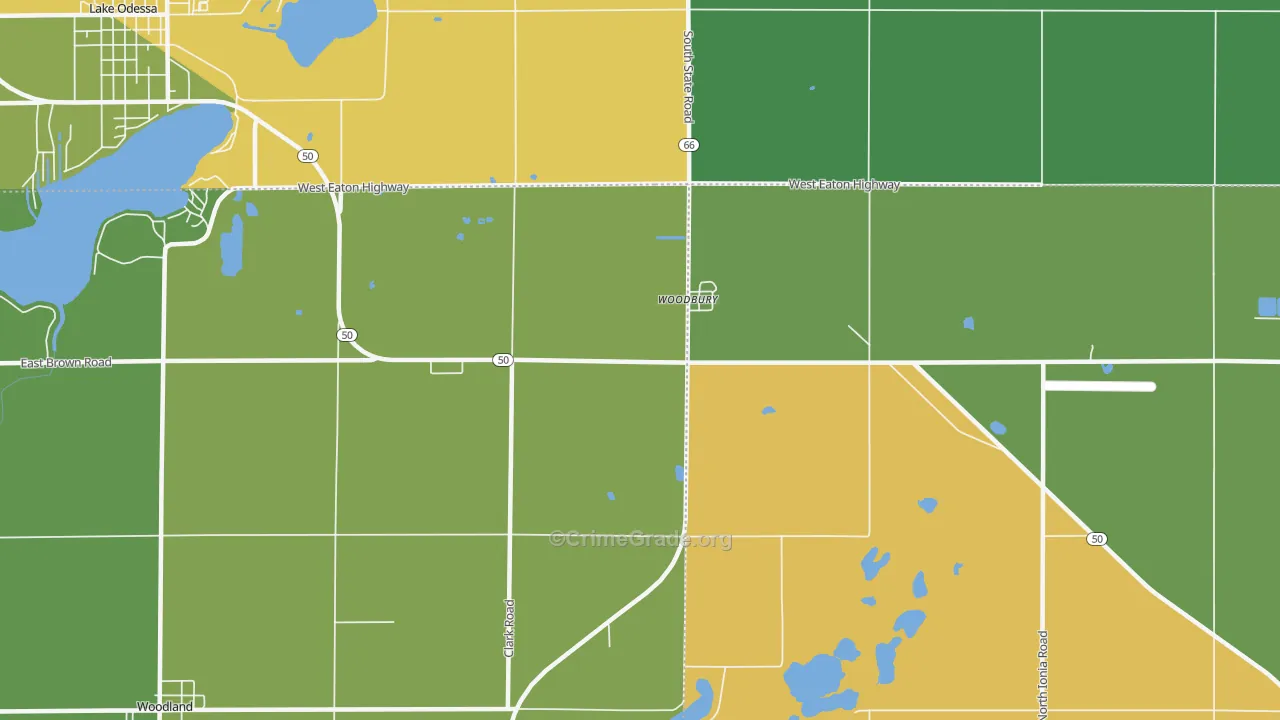 Woodbury, MI Map of Vandalism Rates